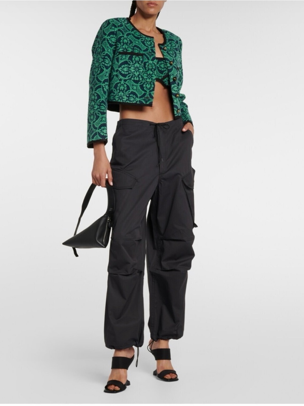Agolde Black Cotton Cargo Pants